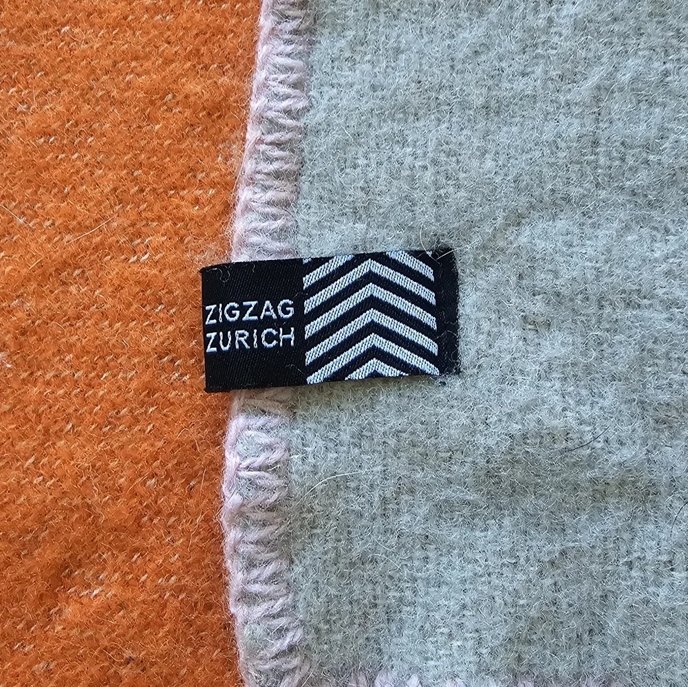 Bauhaused 2 Wool Blanket - Orange, Pink & Blue